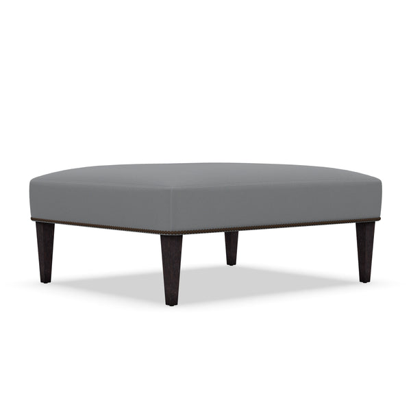 Wayland 42 Inch Long Fabric Ottoman Coffee Table With Accent Nails