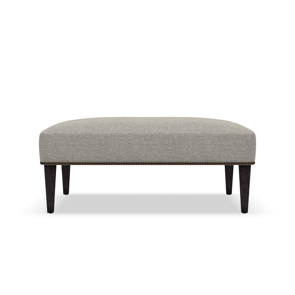 Wayland 42 Inch Long Fabric Ottoman Coffee Table With Accent Nails