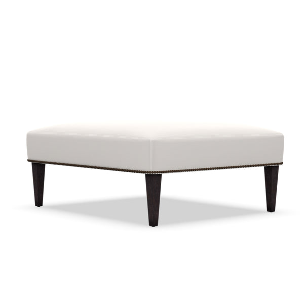 Wayland 42 Inch Long Fabric Ottoman Coffee Table With Accent Nails