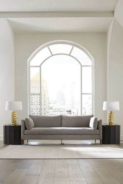 York 90 Inch w/ Metal Legs "Designer Style" Single Bench Seat Sofa