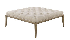 Yvonne "Quick Ship" 40 Inch Square Tufted Top Ottoman