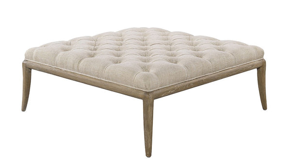 Yvonne "Quick Ship" 40 Inch Square Tufted Top Ottoman