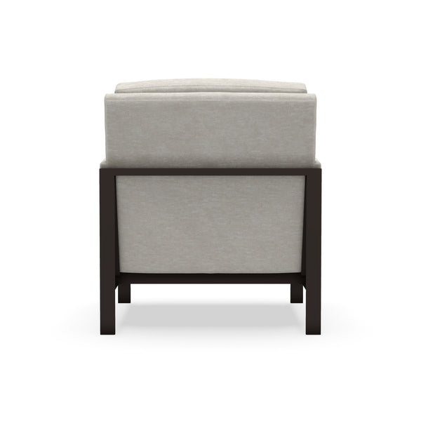 Zara Fabric Chair With Burnished Umber Metal Frame