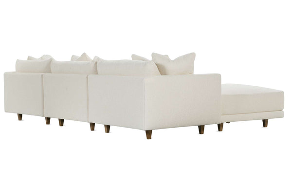 Zuri Modern Sectional With Seat Level Ottoman