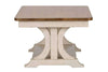Image of Aberdeen Distressed Antique White Coffee Table With Chestnut Top OUT OF STOCK 9/22 - Club Furniture