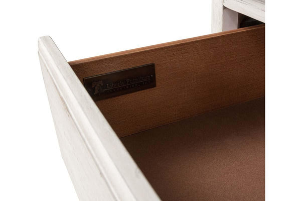 Aberdeen Queen Or King Antique White Low Poster Bed "Create Your Own Bedroom" Collection - Club Furniture