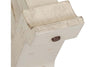Image of Aberdeen Distressed White Flip Lid Sofa Table With Pedestal Base And Chesnut Top - Club Furniture