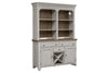 Image of Aberdeen Farmhouse Style Antique White Storage Dining Buffet With Hutch - Club Furniture