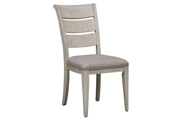 Aberdeen 6 Piece Antique White Trestle Table Dining Set With Ladder Back Chairs And Bench - Club Furniture