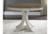 Image of Aberdeen 5 Piece Antique White Pedestal Table Dining Set With Splat Back Chairs - Club Furniture