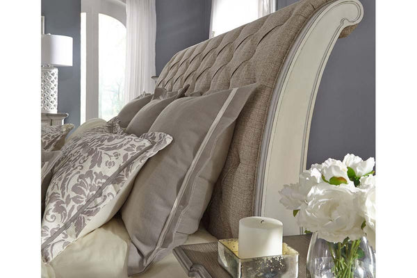 Adair Queen Or King Tufted Chenille Sleigh Bed "Create Your Own Bedroom" Collection - Club Furniture