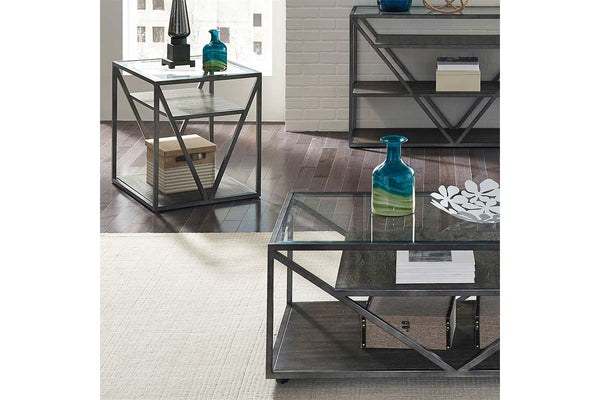 Archer Metal, Wood And Glass Occasional Table Collection