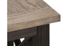 Image of Ardley Transitional Chair Side Table With Charcoal Base And Two Tone Ash Top