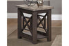 Image of Ardley Transitional Chair Side Table With Charcoal Base And Two Tone Ash Top