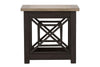Image of Ardley Transitional Chair Side Table With Charcoal Base And Two Tone Ash Top