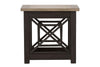 Image of Ardley Transitional Chair Side Table With Charcoal Base And Two Tone Ash Top