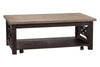 Image of Ardley Transitional Open Storage Coffee Table With Charcoal Base And Two Tone Ash Top