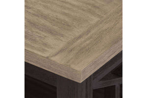 Ardley Transitional Open Storage Coffee Table With Charcoal Base And Two Tone Ash Top