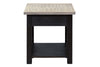 Image of Ardley Transitional Single Drawer End Table With Charcoal Base And Two Tone Ash Top