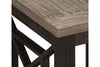 Image of Ardley Transitional Open Storage End Table With Charcoal Base And Two Tone Ash Top