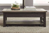 Image of Ardley Transitional Lift Top Coffee Table With Charcoal Base And Two Tone Ash Top