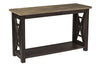 Image of Ardley Transitional Open Storage Sofa Table With Charcoal Base And Two Tone Ash Top