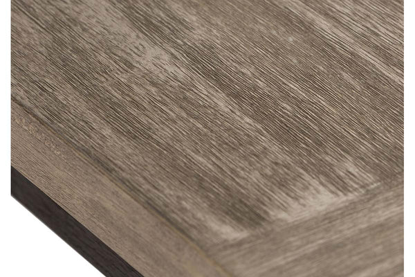 Ardley Transitional Open Storage Sofa Table With Charcoal Base And Two Tone Ash Top