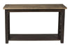 Image of Ardley Transitional Open Storage Sofa Table With Charcoal Base And Two Tone Ash Top