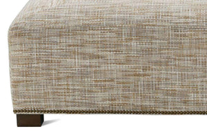 Aria 52 Inch Long Fabric Bench Ottoman Coffee Table
