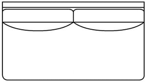 Liza "Designer Style" Single Bench Seat Slipcovered Armless Loveseat