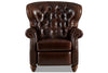 Image of Arthur Chesterfield Leather Tufted Wingback Recliner Chair