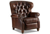 Image of Arthur Chesterfield Leather Tufted Wingback Recliner Chair