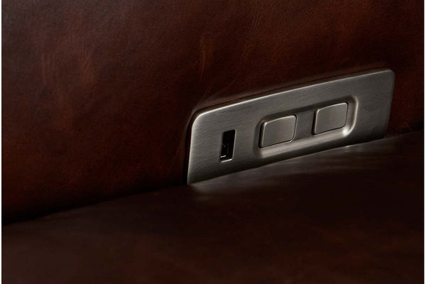 Arthur Chesterfield Leather Tufted Wingback Recliner Chair