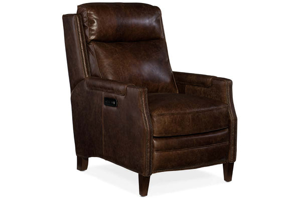 Asbury Allman Dual Power "Quick Ship" Leather Transitional Recliner