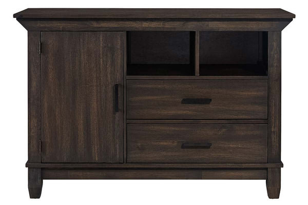 Atherton Rustic Casual Dark Chestnut Storage Dining Buffet