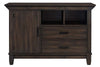 Image of Atherton Rustic Casual Dark Chestnut Storage Dining Buffet