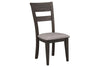 Image of Atherton 7 Piece Dark Chestnut Trestle Table Dining Set With Splat Back Side Chairs