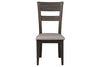 Image of Atherton 5 Piece Dark Chestnut Trestle Table Dining Set With Splat Back Side Chairs