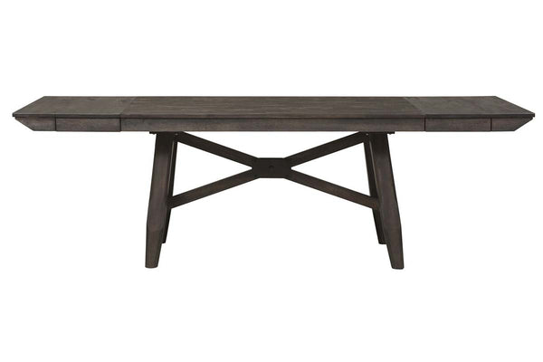 Atherton 7 Piece Dark Chestnut Trestle Table Dining Set With Splat Back Side Chairs