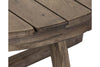 Image of Barnes Round Transitional Coffee Table With Gray Wash Finish