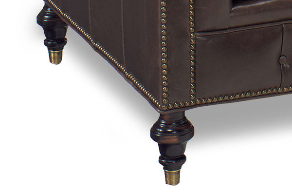 Barrington 88 Inch Leather Tufted Sleeper Sofa