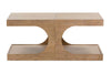 Image of Beck Contemporary Style C-Shaped Modular Wood Coffee Cocktail Table