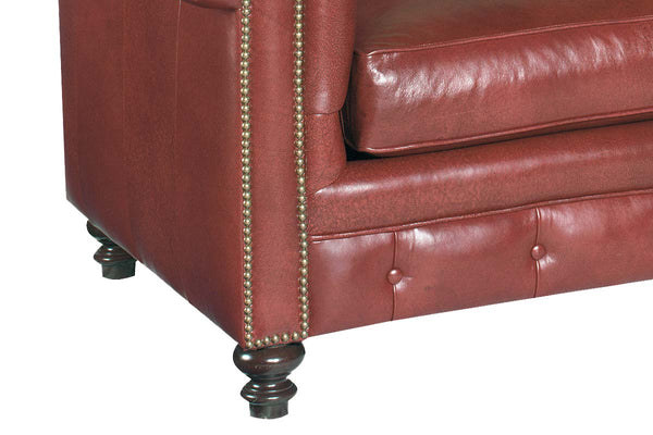 Benedict Chesterfield Leather Loveseat