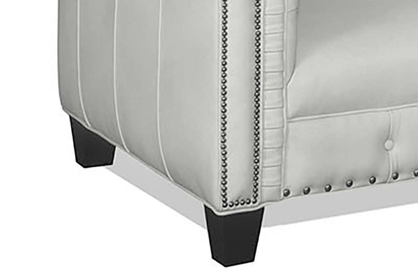 Boyd 94 Inch Chesterfield Tufted Leather Sofa W/ Tight Seat