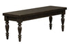 Image of Branson II Chalkboard Black With Brown Top 6 Piece Trestle Table Set With Slat Back Chairs And Bench
