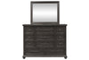 Image of Branson II Queen Or King Chalkboard Black Panel Bed "Create Your Own Bedroom" Collection