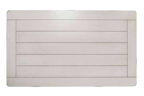 Bridgeport White Nautical Beach Theme Rectangular Coffee Table With Rope Accents