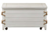 Image of Bridgeport White Nautical Beach Theme Cedar Lined Storage Trunk Coffee Table With Rope Accents