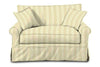 Image of Brigid 58 Inch Slipcovered Chair And A Half Twin Sleeper