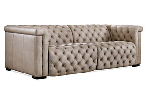 Savion Taupe "Quick Ship" Leather Living Room Furniture Collection